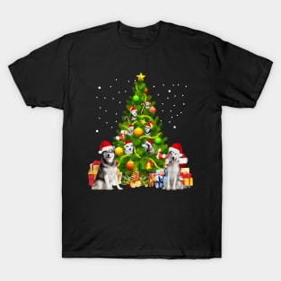 Husky Christmas Tree T-Shirt